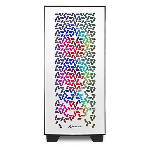 Корпус Sharkoon ELITE SHARK CA300H WE, Midi Tower, E-ATX, White, 4x3.5"/7x2.5", 2xUSB3.0, USB-C