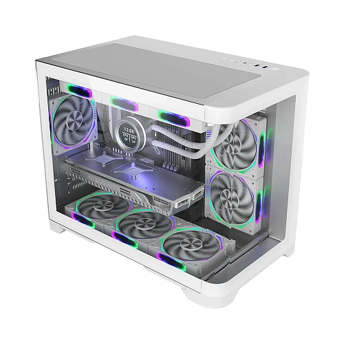 Корпус 1Stplayer UVIEV UV6, Midi Tower, m-ATX, m-ITX, White, 2x3.5"/3x2.5", 2xUSB3.0