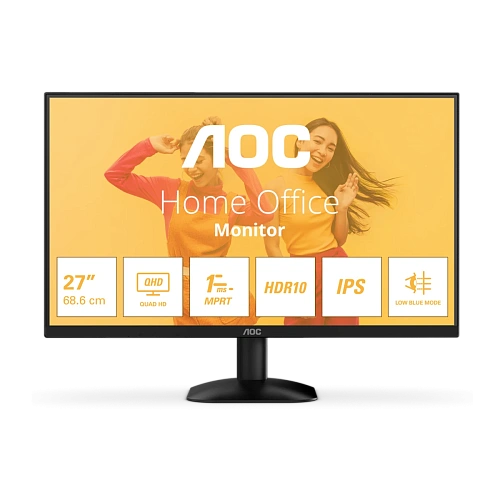 Монитор 27" AOC Q27B35E/01 IPS 2560x1440 75Hz 1ms 300cd/m 1500:1 HDR10 HDMI DP Черный