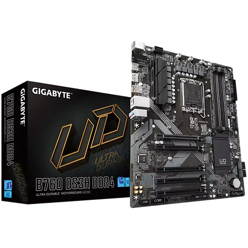 GIGABYTE MB LGA1700, B760, 4xDDR4, DP + HDMI, 5xPCIe x16 4.0, 2xM.2, 4xSATA, GbE LAN, ATX