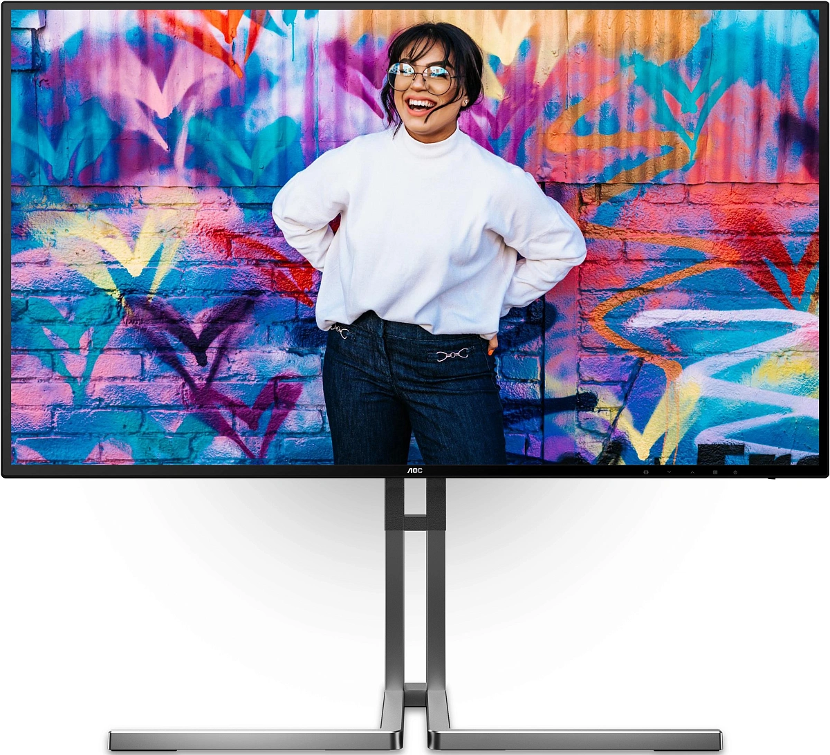 Монитор 28" AOC U27U3CV, Black, Nano IPS, 3840x2160@60Hz, 400кд/м2, 1300:1, 4ms, HDMI, 2xDP