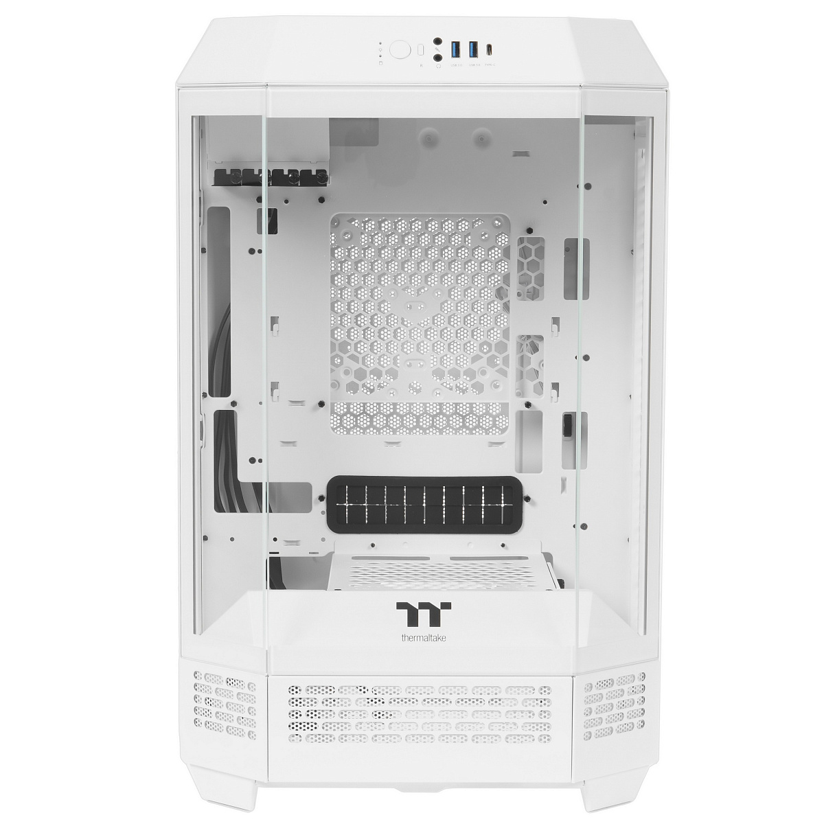 Корпус Thermaltake The Tower 300 Snow, Micro Tower, m-ITX, White, 3x3.5"/3x2.5", 2xUSB3.0, USB-C