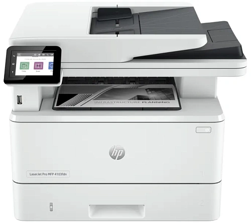 МФУ HP LaserJet Pro MFP M4103fdn Printer (A4)  Printer/Scanner/Copier/Fax/ADF 1200 dpi 40 ppm 512 Mb 1200 MHz tray 100+250 pages USB+Ethernet Prin, cart.3 050 page