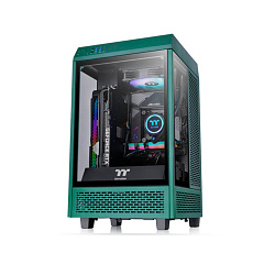 Корпус Thermaltake The Tower 100, Mini Tower, m-ITX, Green, 2x3.5"/2x2.5", 2xUSB3.0, USB-C