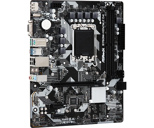 Матплата ASRock B760M-HDV/M.2 D4, iB760, S1700, mATX,2DDR-4,1xPCI-Ex16,4SATA,2xM.2,VGA,HDMI,DP,11USB