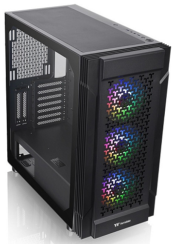 Корпус Thermaltake Versa T27 TG ARGB, Midi Tower, ATX, Black, 2x3.5"/2x2.5", 2xUSB