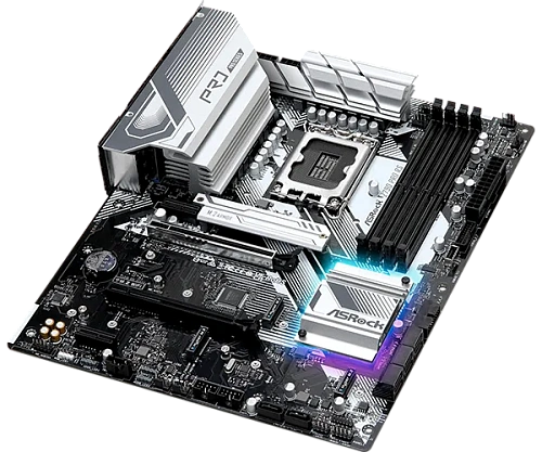 Матплата ASRock Z790 Pro RS, iZ790, S1700, ATX, 4DDR-5, 8SATA, 2xPCI-Ex16, 4xM.2, HDMI, DP,17USB