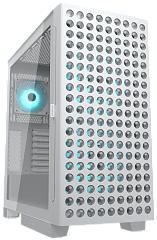 Корпус Cougar Airface ECO RGB White, Midi Tower, ATX, E-ATX, White, 2x3.5"/2x2.5", 2xUSB3.0, USB-С