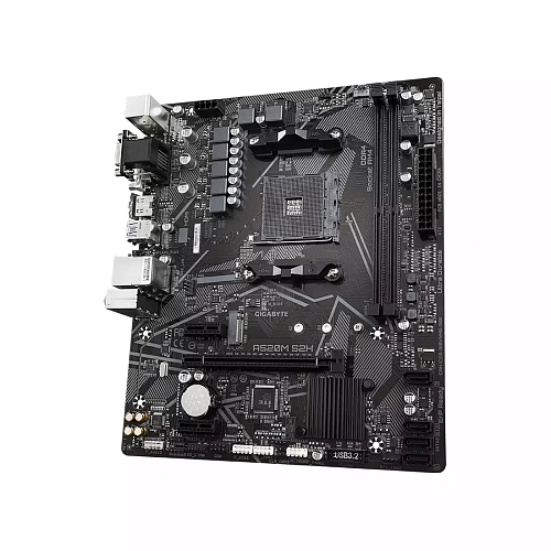GIGABYTE MB AM4 A520 2 x DDR4 PCIe 3.0 1 x M.2 4 x SATA 1 x D-Sub port 1 x DVI-D port 1 x HDMI port Micro ATX