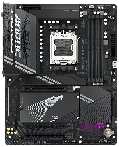 Матплата Gigabyte X870 Aorus Elite WiFi7, AM5, ATX, 4DDR-5, 3хPCI-Ex16, 4SATA, 4xM.2, HDMI, 19USB