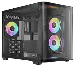 Корпус Ocypus Iota C50 BK Curve ARGB Digital mATX/ITX 2xUSB Type-C Черный Iota-C50-BKD300CD-GL