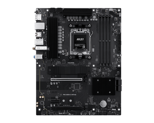 Матплата MSI PRO B850-S WiFi6E, AM5, ATX, 4DDR-5, 1хPCI-Ex16/1x4/1x1, 4SATA, 2xM.2, HDMI, DP, 15USB