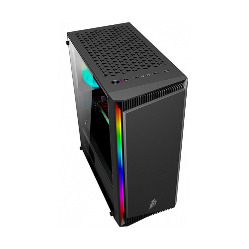 Корпус 1Stplayer RB-4-BK-1F5M, Midi Tower, m-ATX, Black, 2x3.5"/2x2.5", USB, USB3.0