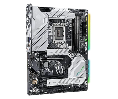 Матплата ASRock Z690 Steel Legend/D5, iZ690, S1700, ATX, 4DDR-5,3xPCI-Ex16,8SATA,3xM.2,HDMI,DP,14USB