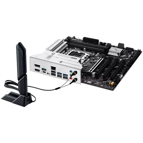 ASUS Main Board Desktop LGA1851 Intel Z890 Chipset 4 x DIMM slots, max. 256GB, DDR5 1 x DisplayPort 1 x HDMI 1 x Wi-Fi module 3 x M.2 slots 6 x SATA mATX Form Factor