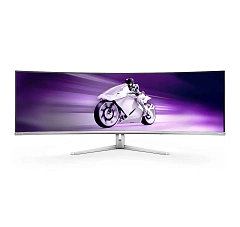 Изогнутый Игровой Монитор 49" PHILIPS 49M2C8900/00/01, QD OLED, 5120x1440, 240Hz, R1800, 350кд/м, 0,03мс, 1 500 000:1, 32:9, 178º/ 178º, 2xHDMI, 1xDP, 1xUSB-C, 1xAudio out, Колонки 4x7,5W DTS Sound, sRGB, VESA 100x100, Регулировка по высоте 120mm, Поворот