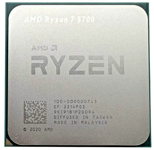 AMD CPU Desktop Ryzen 7 8C/16T 5700 (3.7/4.6GHz, 20MB,65W,AM4) tray