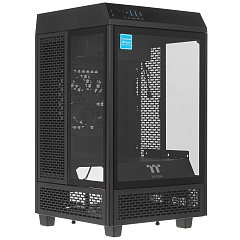 Корпус Thermaltake The Tower 100, Mini Tower, m-ITX, Black, 2x3.5"/2x2.5", 2xUSB3.0, USB-C