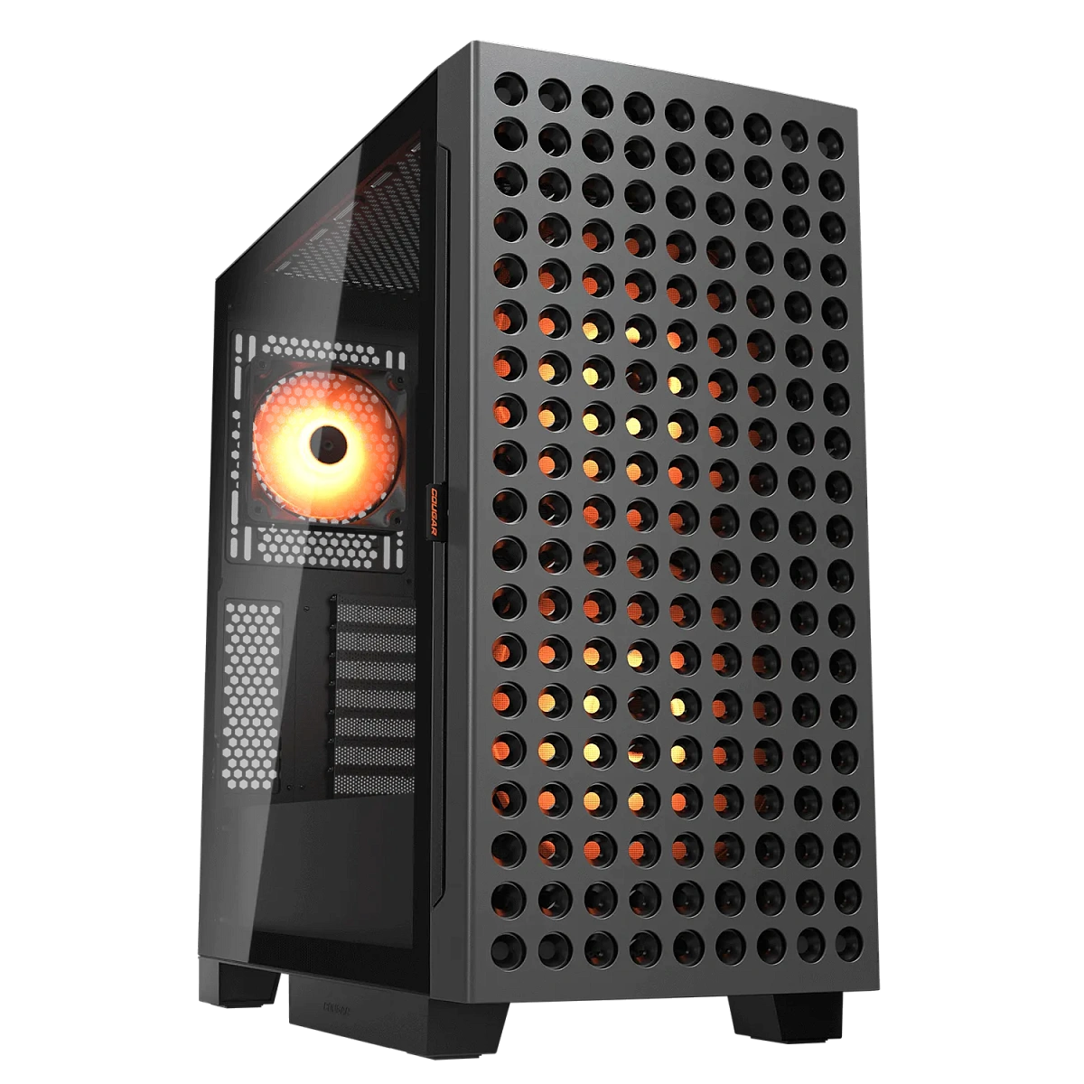 Корпус Cougar Airface ECO RGB, Midi Tower, ATX, E-ATX, Black, 2x3.5"/2x2.5", 2xUSB3.0, USB-С