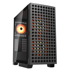 Корпус Cougar Airface ECO RGB, Midi Tower, ATX, E-ATX, Black, 2x3.5"/2x2.5", 2xUSB3.0, USB-С