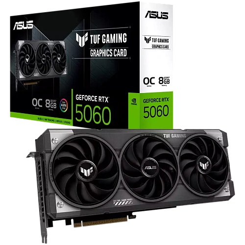 ASUS Video Card NVIDIA GeForce RTX 5060 8GB GDDR7 128-bit Digital Max Resolution 7680 x 4320 Yes x 1 (Native HDMI 2.1b)Yes x 3 (Native DisplayPort 2.1b)HDCP Support Yes (2.3) 550W C/N 90YV0N00-M0NA00