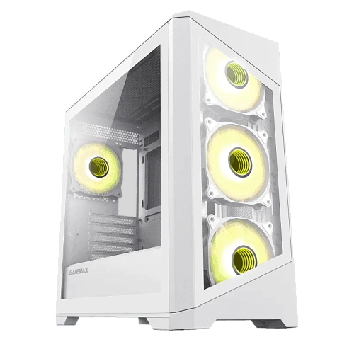 Корпус GameMax Destroyer TGW, Midi Tower, m-ATX, White, 2x3.5"/3x2.5", 2xUSB2.0, USB3.0