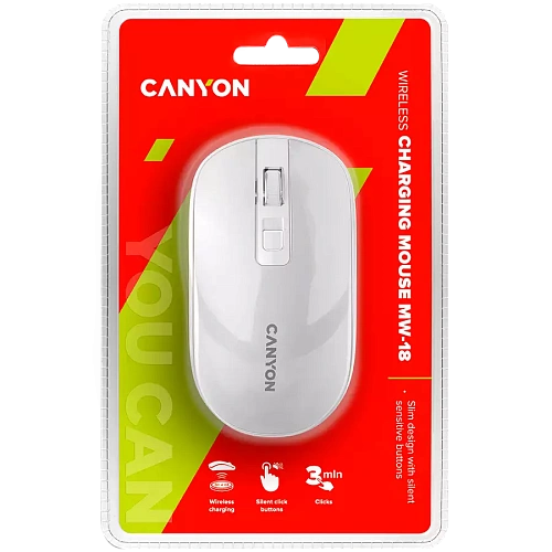 CANYON mouse MW-18 Wireless Charge Pearl White