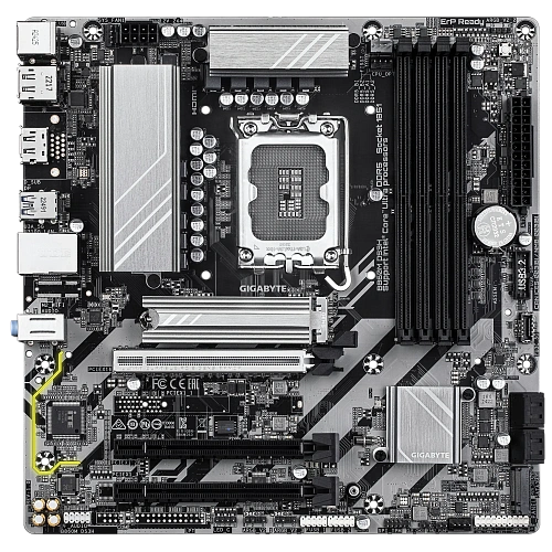 Матплата Gigabyte B860M DS3H, iB860, S1851, ATX, 4DDR-5, 1xPCI-Ex16, 2xM.2, 2xDP, HDMI, 13USB