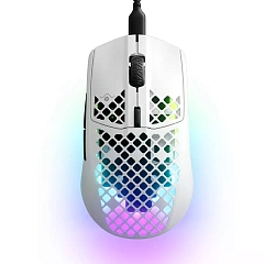 Мышь SteelSeries Aerox 3 (2022), Snow, Wired, Gaming, Optical, 8500dpi, RGB backlight, USB