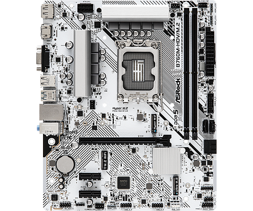 Матплата ASRock B760M-HDV/M.2, iB760, S1700, mATX, 2DDR-5, 1хPCI-Ex16, 4SATA, 2xM.2,VGA,HDMI,DP,8USB