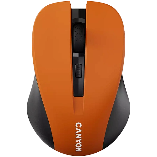 CNE-CMSW1O CANYON мышь, цвет - оранжевый, беспроводная 2.4 Гц, DPI 800/1000/1200 DPI, 3 кнопки и колесо прокрутки, прорезиненное покрытие