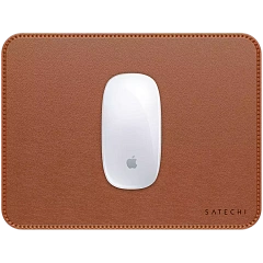 SATECHI Vegan-Leather Premium Mouse Pad (Brown)