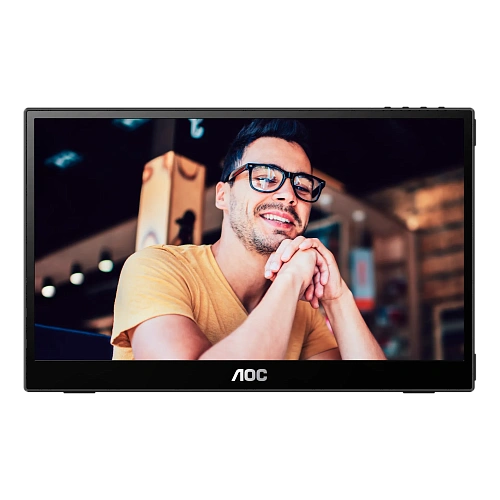 Монитор 15.6" AOC 16T3EA, Black, IPS, 1920x1080@60Hz, 250кд/м2, 700:1, 4ms, USB-C