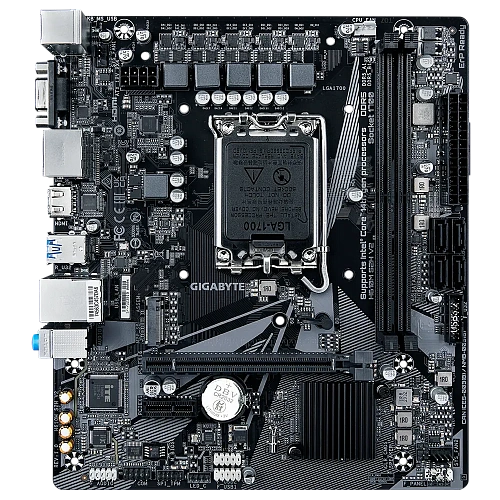 Матплата Gigabyte H610M S2H V2, iH610, S1700, mATX, 2DDR-5, PCI-Ex16, 4SATA,1xM.2,HDMI,2DP,VGA,12USB