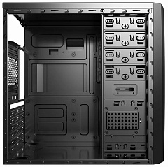 Корпус AeroCool CS-1101 w/500w, Midi Tower, ATX, Black, 1x5.25"/5x3.5"/3x2.5", 2xUSB