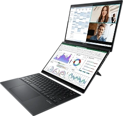 Ноутбук Asus/Zenbook Duo/UX8406CA-QL078W/1г/Core Ultra 9/285H/2,9 GHz/32 Gb/PCIe NVMe SSD/1000 Gb/No ODD/Graphics/Arc/256 Mb/14 ''/1920x1200/Windows 1