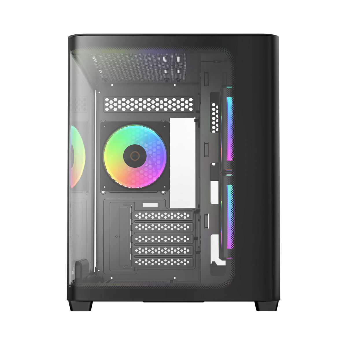 Корпус Ocypus Iota C50 BK Curve ARGB Digital mATX/ITX 2xUSB Type-C Черный Iota-C50-BKD300CD-GL