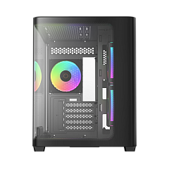 Корпус Ocypus Iota C50 BK Curve ARGB Digital mATX/ITX 2xUSB Type-C Черный Iota-C50-BKD300CD-GL