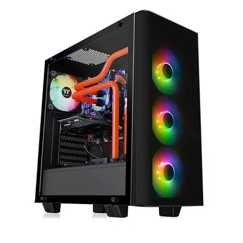 Корпус Thermaltake View 21 TG RGB, Midi Tower, ATX, Black, 2x3.5"/2x2.5", 2xUSB3.0