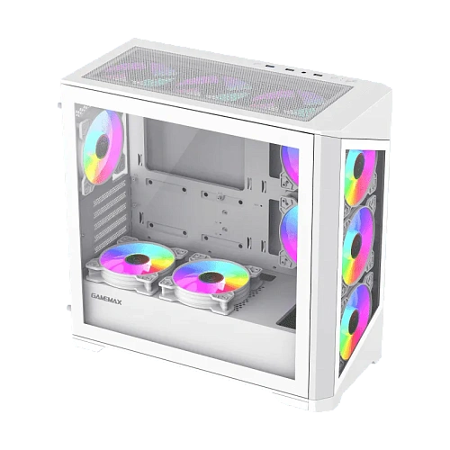 Корпус GameMax Destroyer TGW, Midi Tower, m-ATX, White, 2x3.5"/3x2.5", 2xUSB2.0, USB3.0