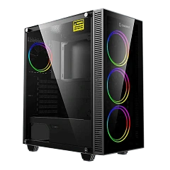 Корпус GameMax Draco XD, Midi Tower, ATX, Black, 2x3.5"/2x2.5", USB2.0, USB3.0