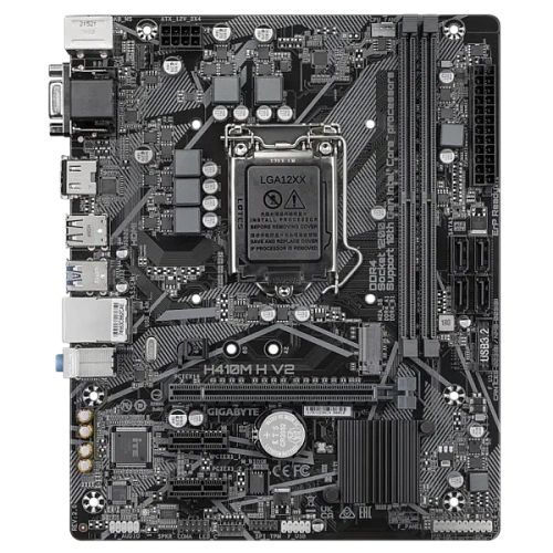 Матплата Gigabyte GA-H410M H V2, iQ470, S1200, mATX, 2DDR-4, 1xPCI-Ex16, 4SATA, 1xM.2,VGA,HDMI,10USB