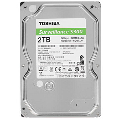 HDD Video Surveillance Toshiba S300 (3.5'' 2TB, 5400RPM, 128MB, SATA 6Gb/s), bulk