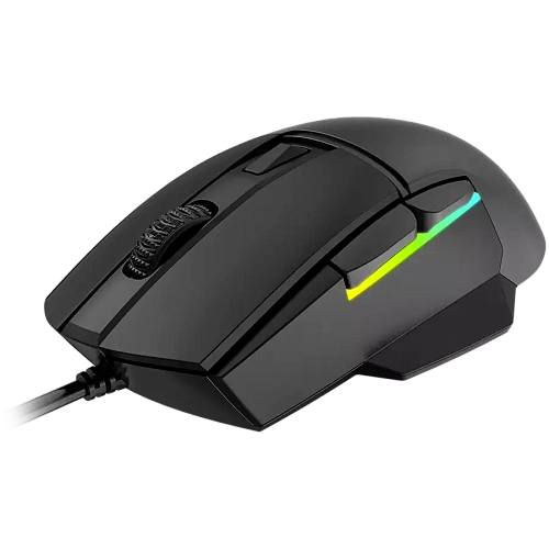 LORGAR Jetter 357, gaming mouse, Optical Gaming Mouse with 6 programmable buttons, Pixart ATG4090 sensor, DPI can be up to 8000, 30 million times key life, 1.8m PVC USB cable, Matt UV coating and RGB lights with 4 LED flowing mode, size:124.90*71.65*41.36