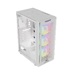 Корпус Wintek Andromeda PRO E306M-W TG, Midi Tower, ATX, White, 2x2.5"/1x3.5", 3xUSB, RGB