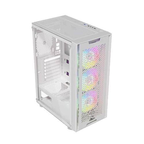 Корпус Wintek Andromeda PRO E306M-W TG, Midi Tower, ATX, White, 2x2.5"/1x3.5", 3xUSB, RGB