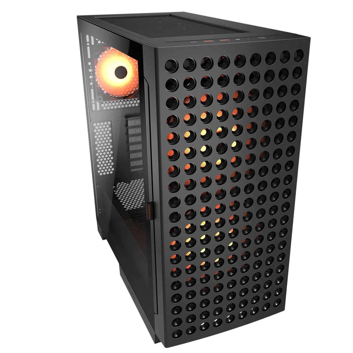 Корпус Cougar Airface ECO RGB, Midi Tower, ATX, E-ATX, Black, 2x3.5"/2x2.5", 2xUSB3.0, USB-С