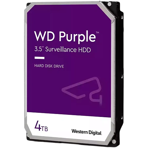 Жесткий диск HDD 4 TB Western Digital Surveillance (WD43PURZ), 3.5", 256 MB, SATA III, Purple