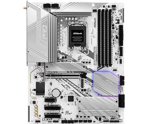 Матплата ASRock Z890 Pro RS WiFi White, iZ890, S1851,ATX,4DDR-5,1хPCI-Ex16,4SATA,5xM.2,HDMI,DP,24USB