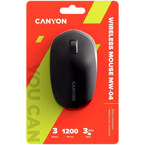 CANYON mouse MW-04 3buttons BT Wireless Black